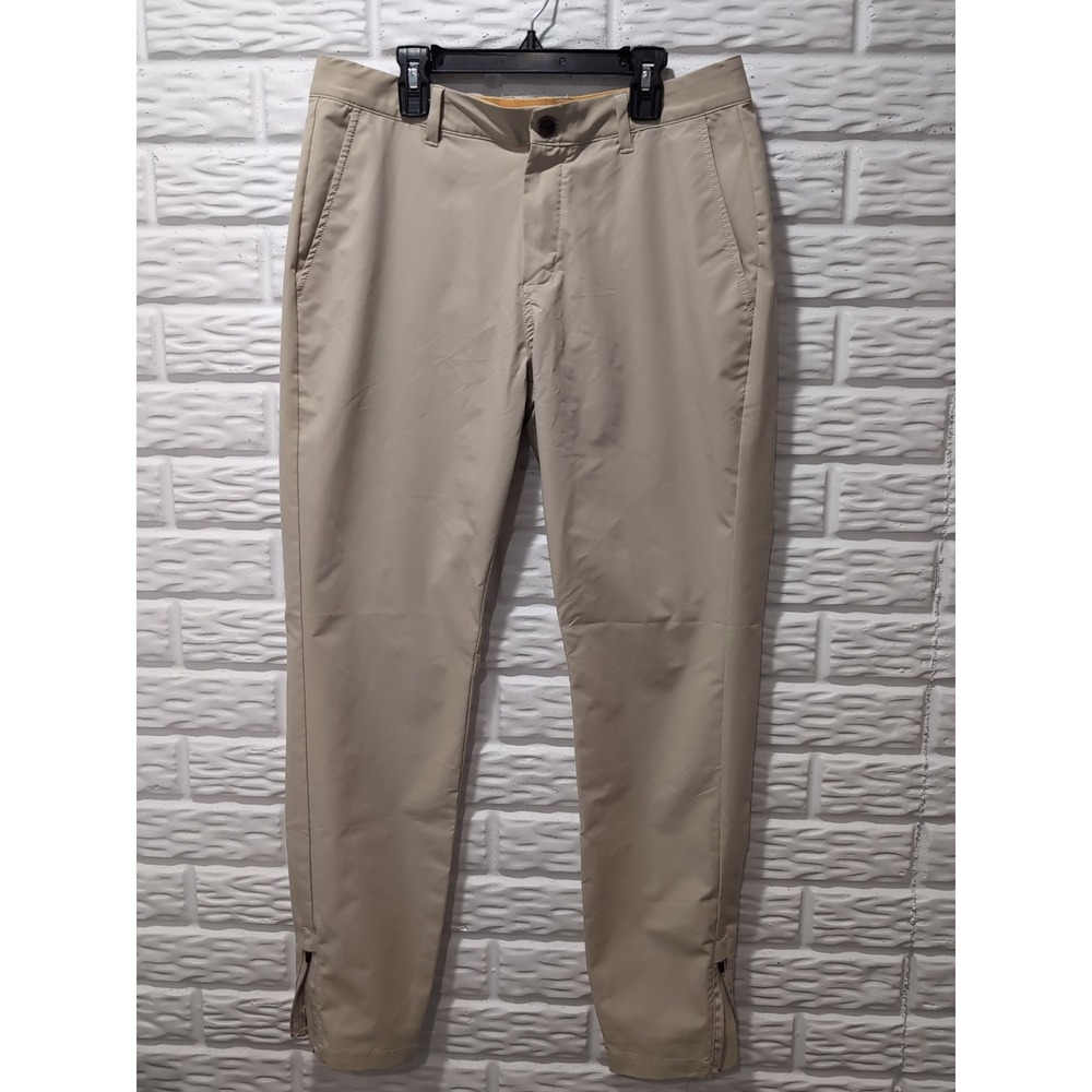 Avalon Golf Performance Stretch Ankle Zip Kakhi Joggers Pants Men's 32-R (32x29)